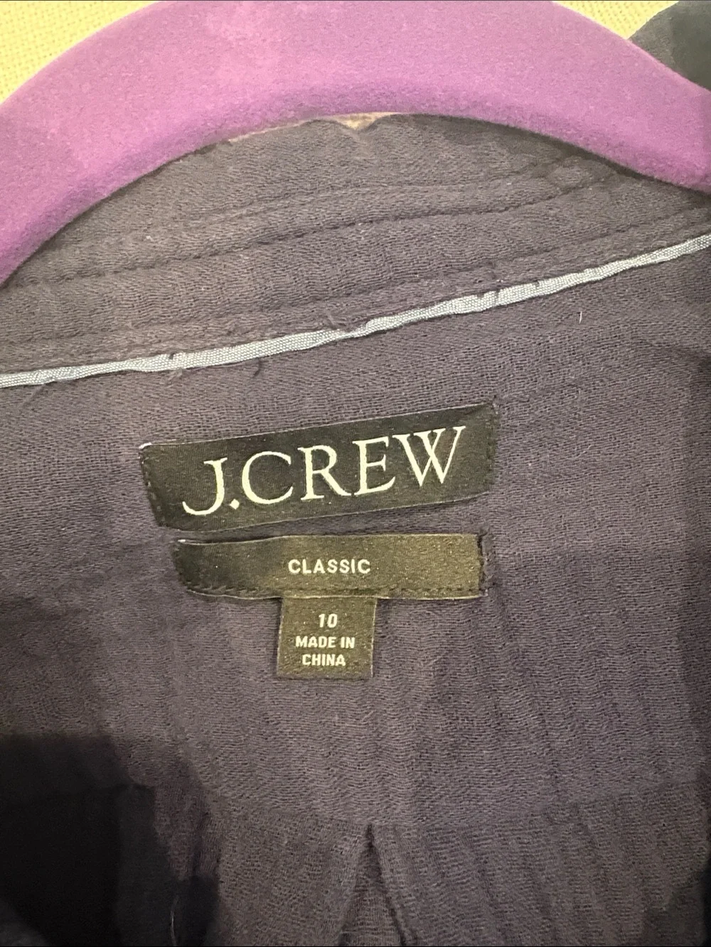J. Crew Dark Navy Cotton Gauze Button-Down Shirt